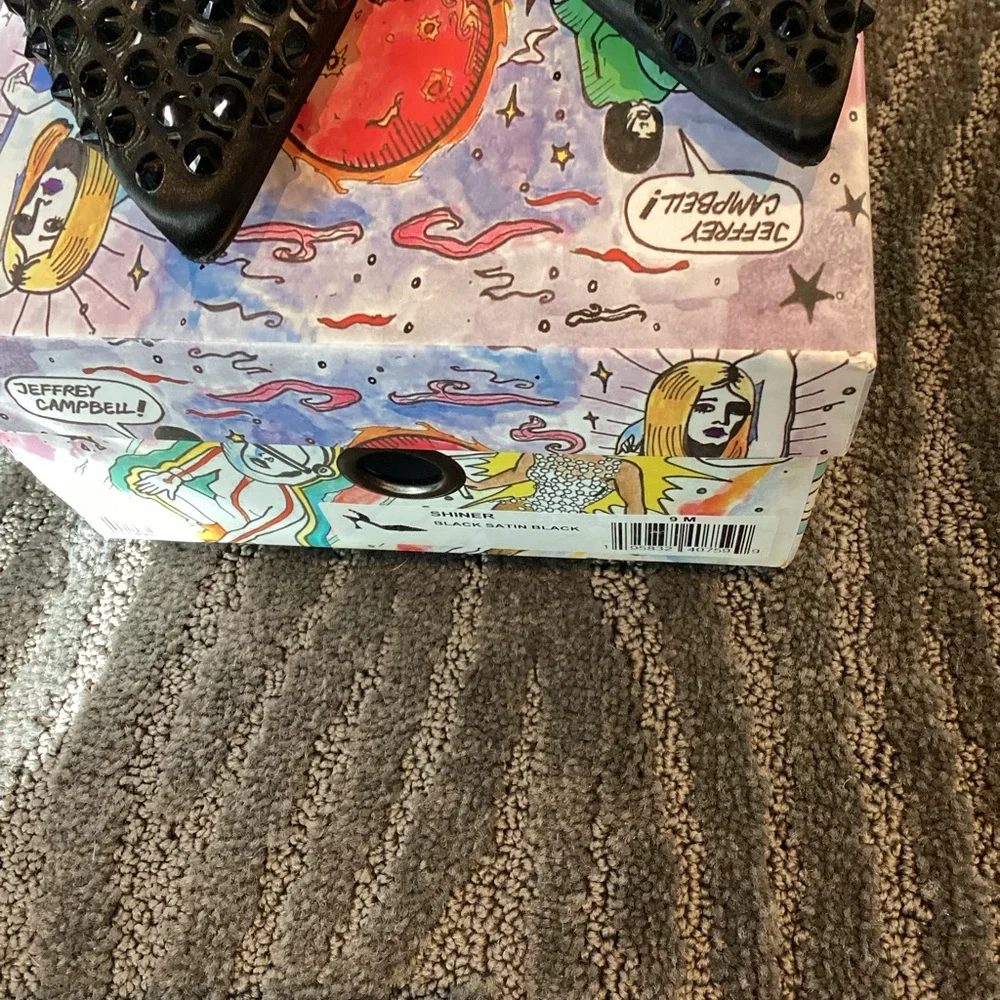 Jeffrey Campbell Shiner Slingback Rhinestone pointed toe pump size 9 Worn 1x - Picture 14 of 15